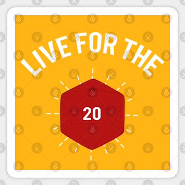 Live For The 20 Sticker by Plan8